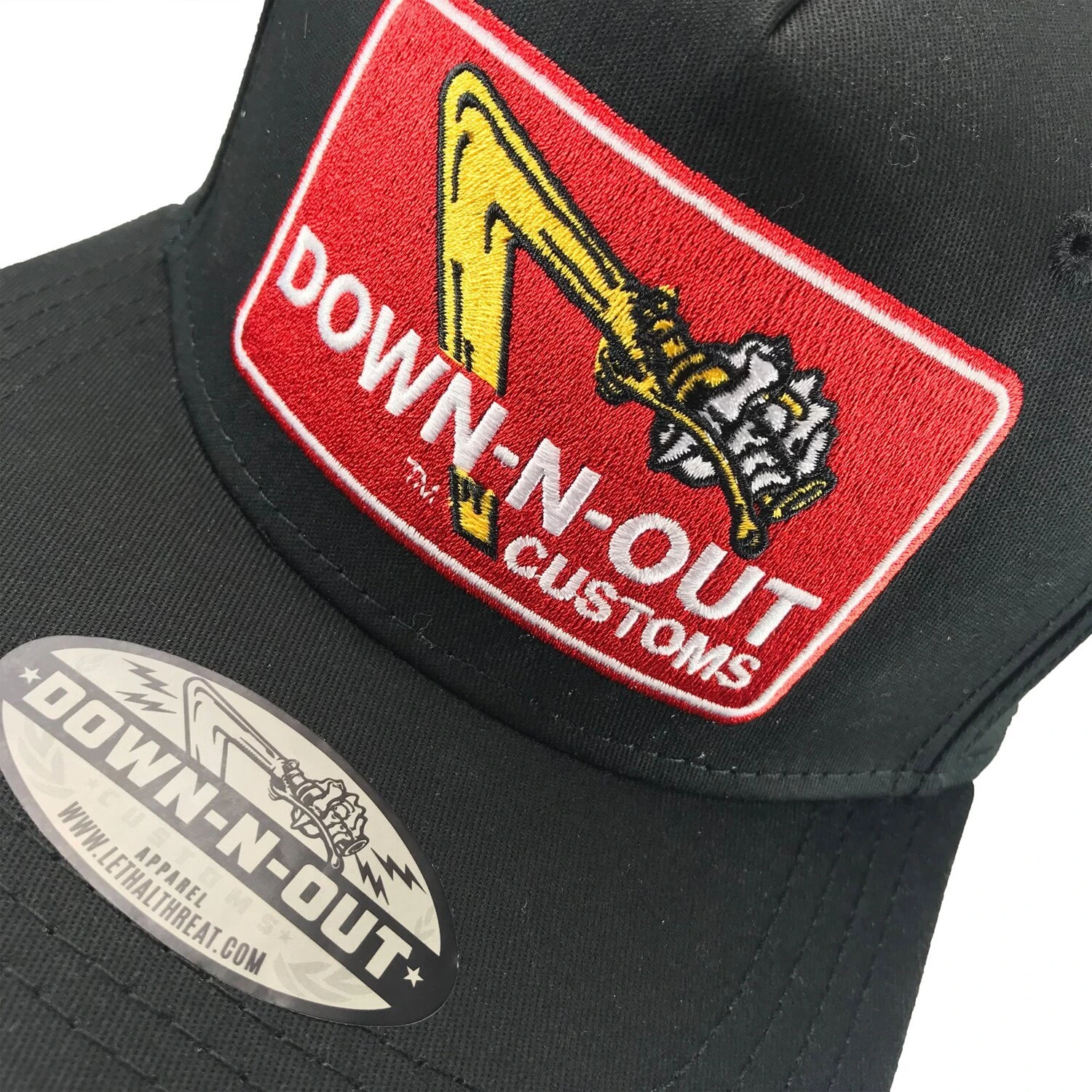Down-N-Out Flat bill cap, Black