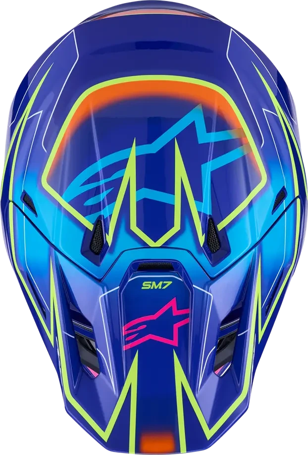 HELMET SM7 CAST BLU/YL/PINK XS