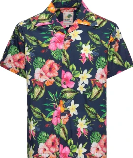 King Kerosin Tropcial flowers hawaii shirt