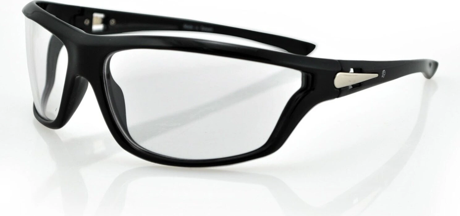 ZANheadgear Florida Sunglass Gloss Black Frame Clear Lens