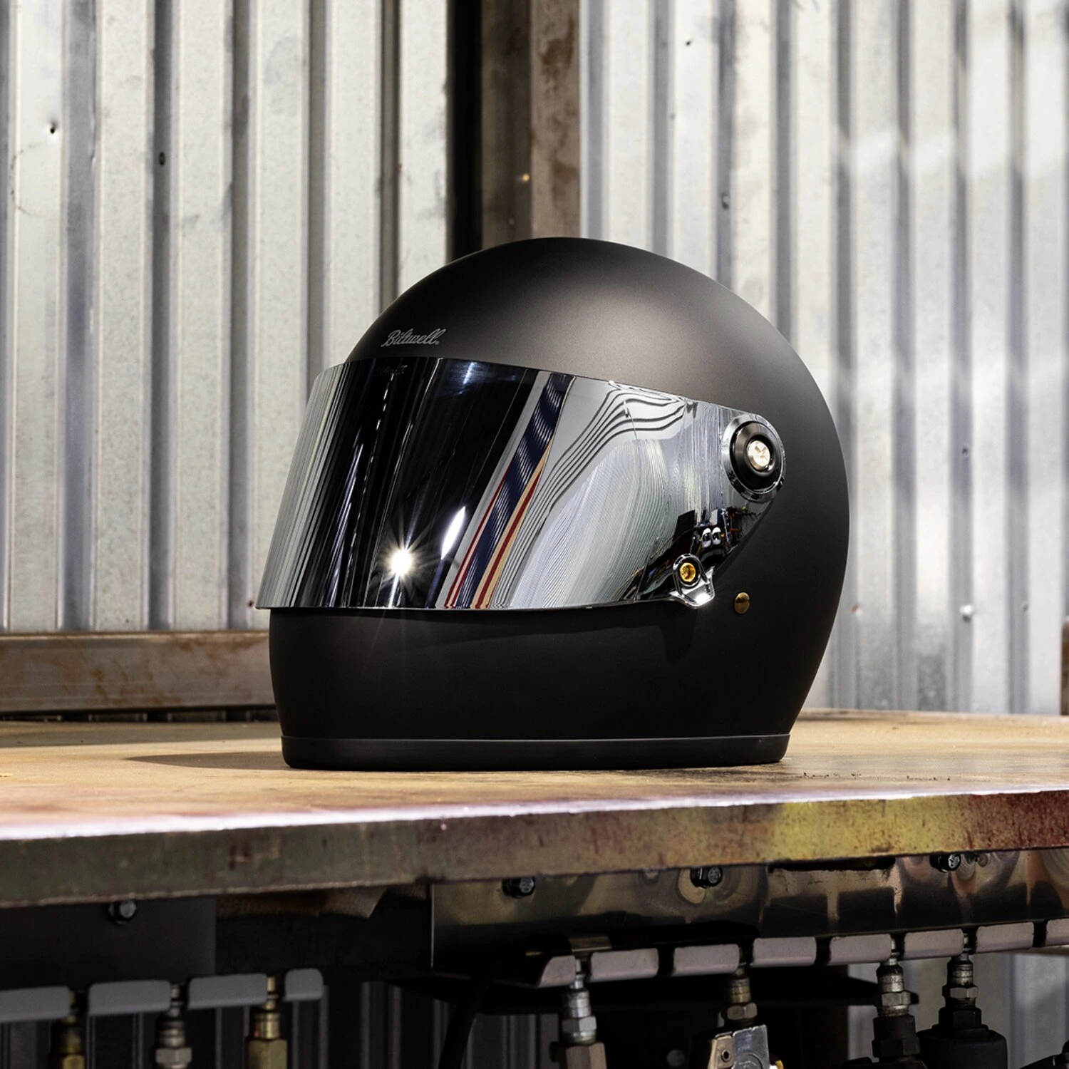 Biltwell Gringo / S / SV 22.06 shield chrome mirror, Silver