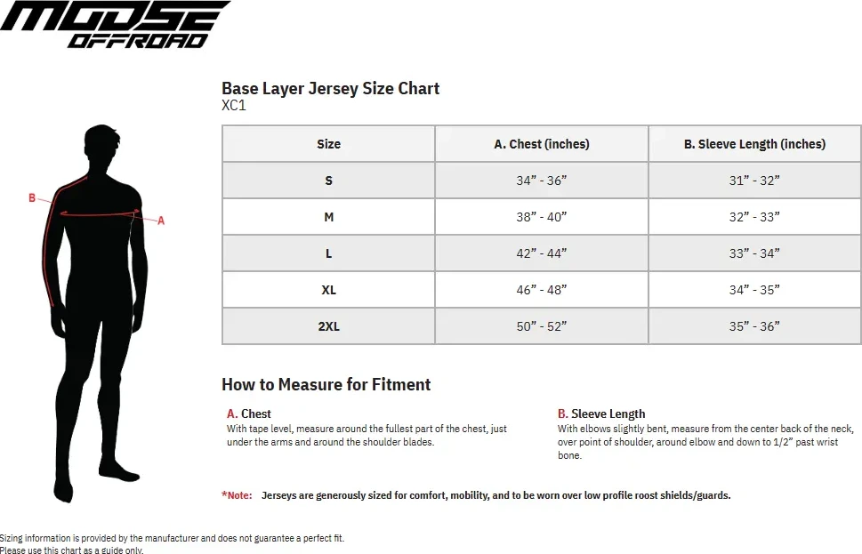 GUARD XC1 JERSEY 2XS/XS