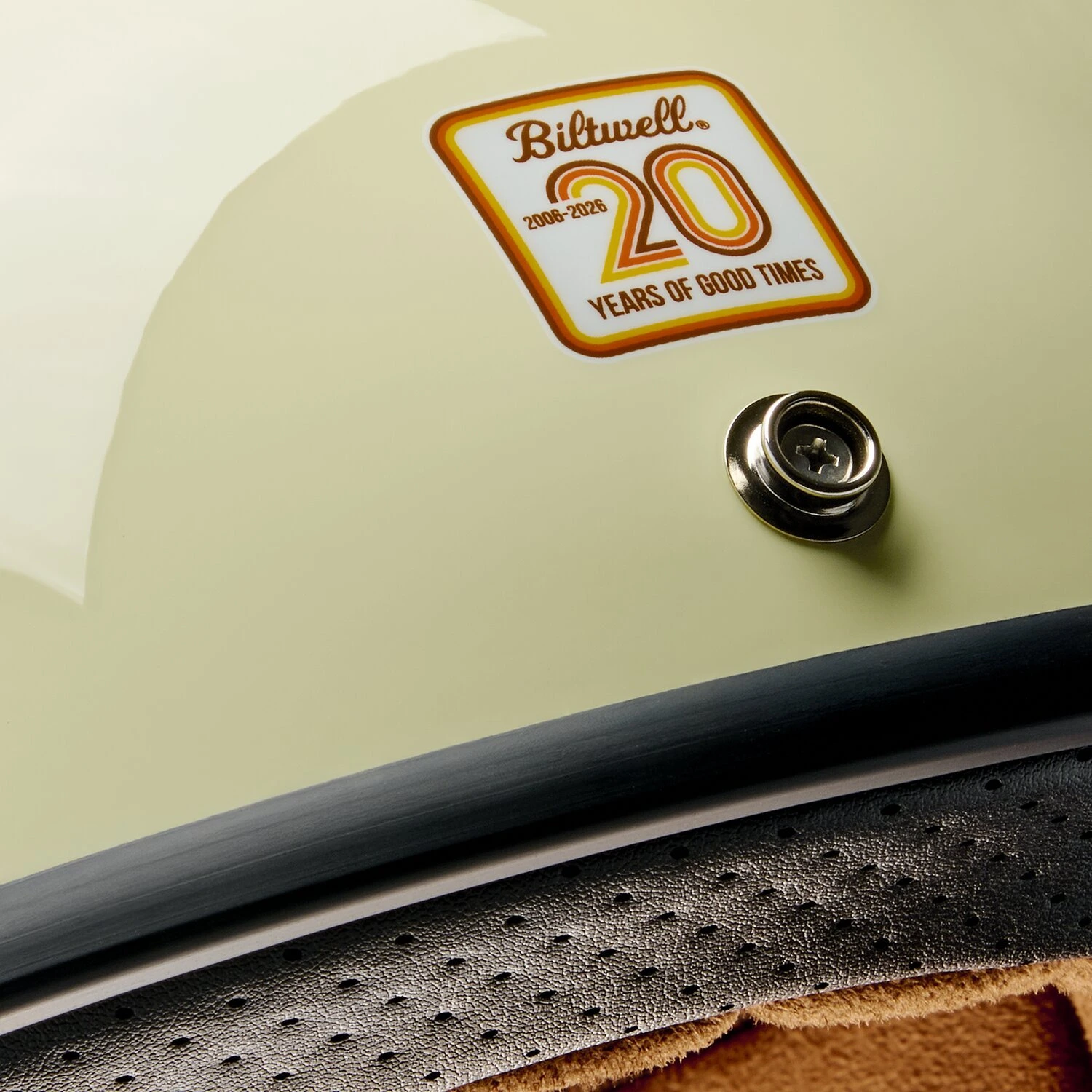 Biltwell Gringo helmet, 20th anniversary Beige, S, Gloss