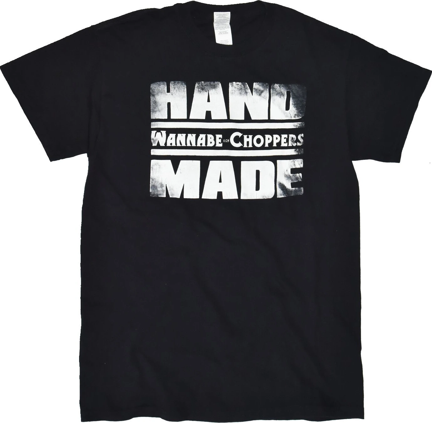 Wannabe choppers t-shirt "Hand Made", Black, S