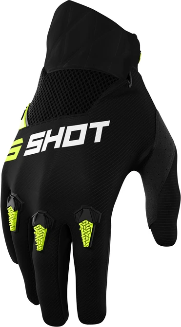 SHOT Gloves Burst Neon Yellow, 13