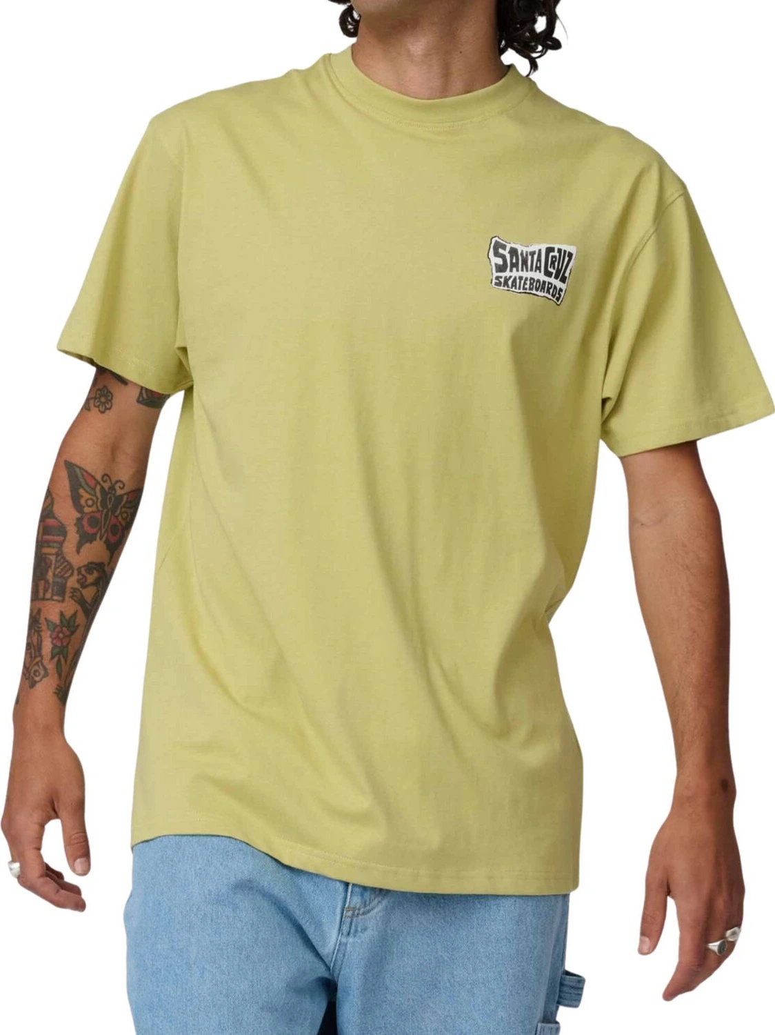 Santa Cruz Collage hand t-shirt faded, Khaki, L