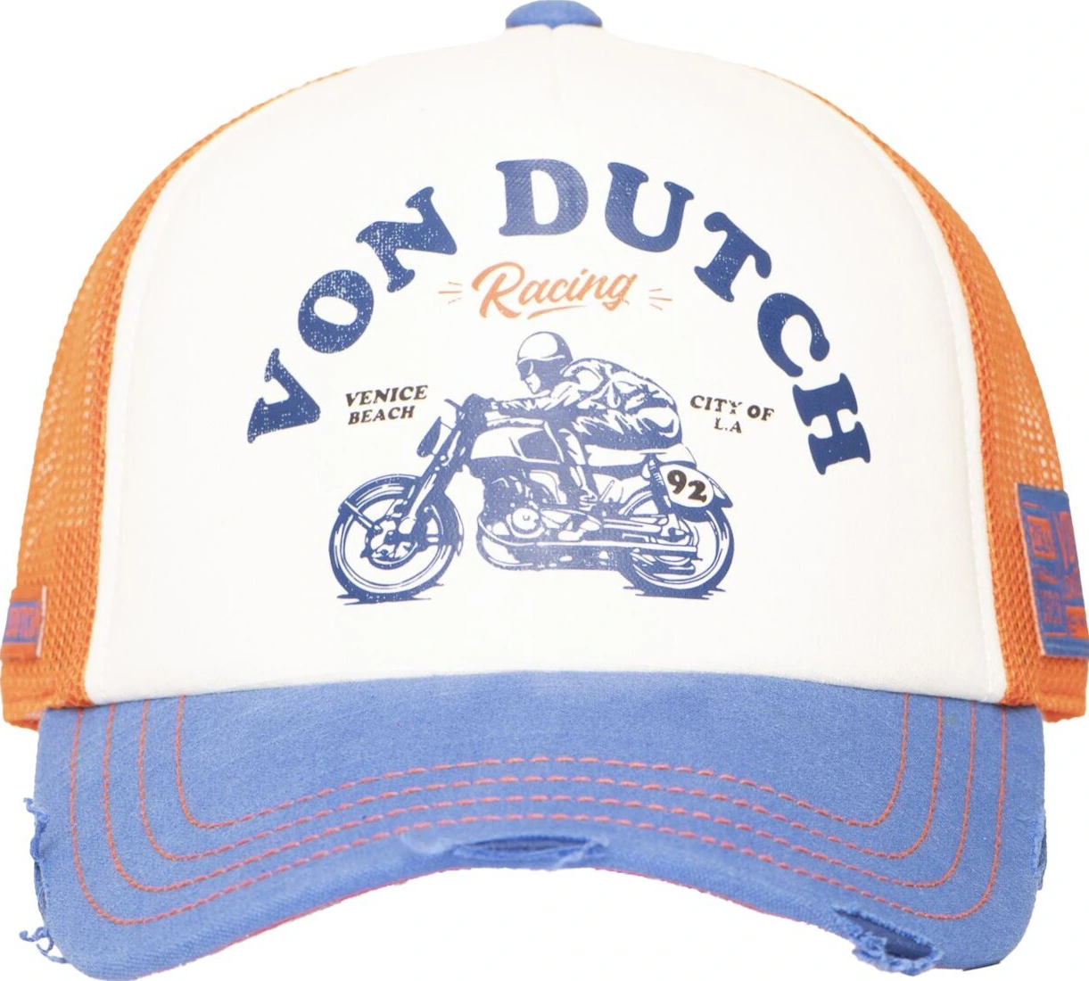 Von Dutch Trucker crew cap, racing White