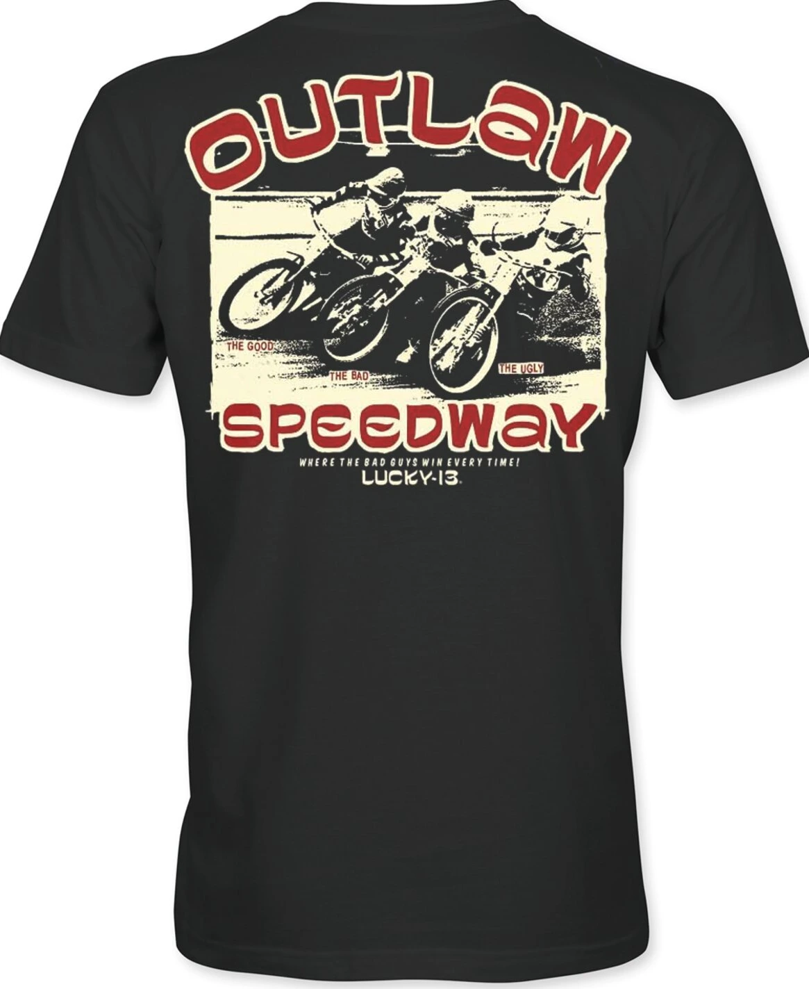 Lucky 13 Outlaw Speedway t-shirt, Black, S