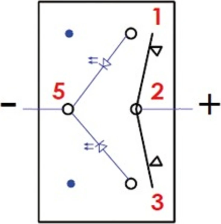 Marina R switch without toggle (ON)-OFF-(ON)
