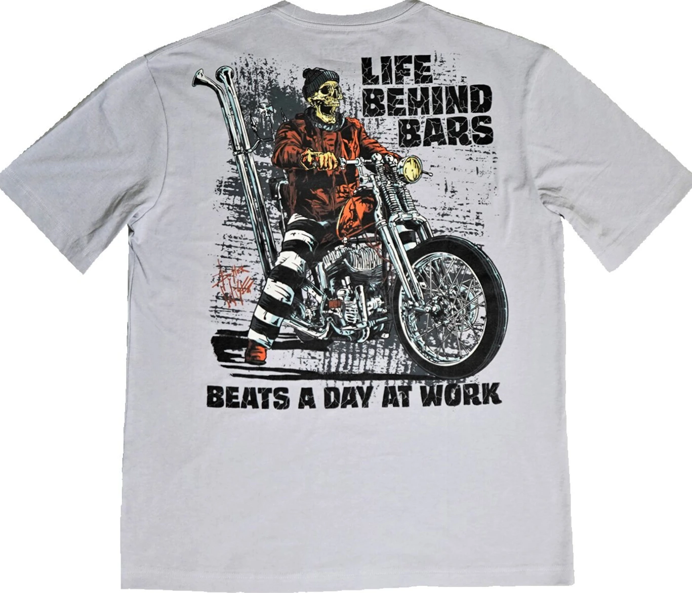 Down-n-Out Life Behind Bars t-shirt, grey, L