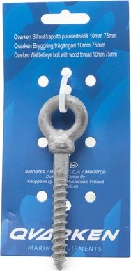 Welded Eye Bolt with wood thread 10x75mm