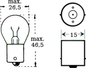 Polttimo 12v 18w Ba 15s