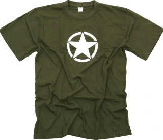 Army Surplus White star t-shirt