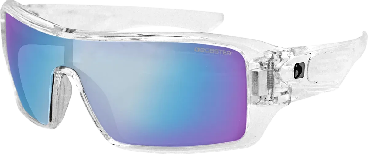 SUNGLASSES PARAGON WHITE W/ CYAN MIRROR LENS