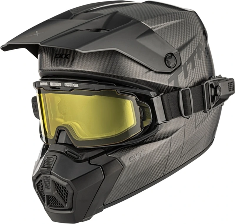 CKX Helmet Titan AMS Matt Carbon + Heated Goggles, S