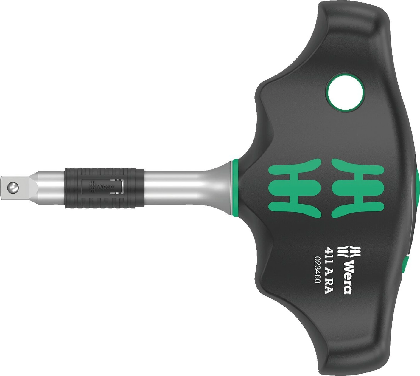 Wera, Kraftform Kompact T-handle ratchet 1/4", Black, 99 mm