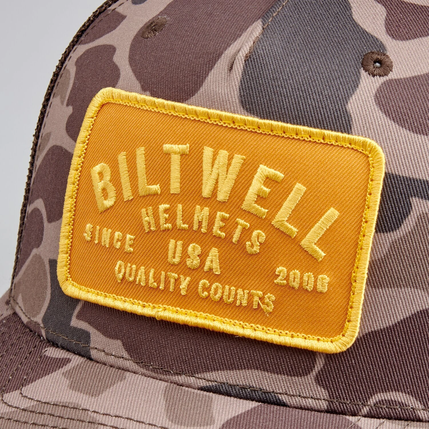 Biltwell Bark snap back cap brown camo