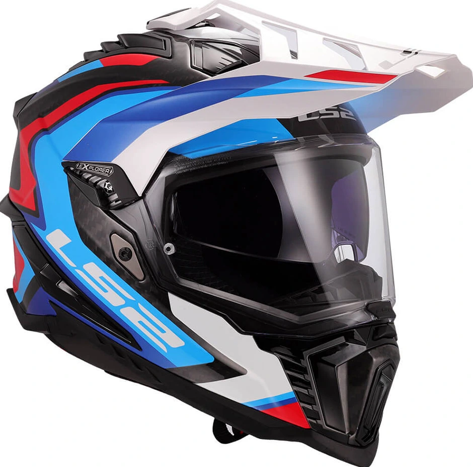 LS2 MX701 C EXPLORER FRONTIER II Helmet - White Blue, XL