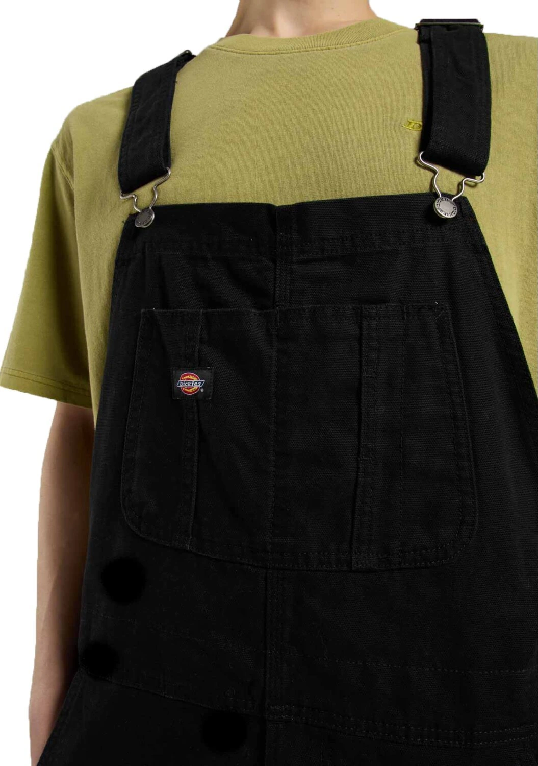 Dickies Loose canvas bib, Black, L