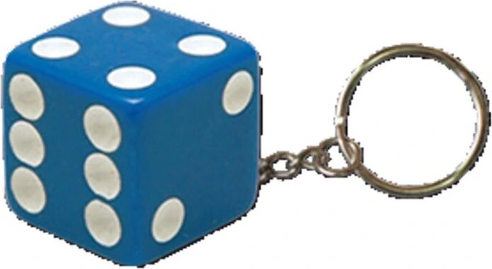 Triktopz Dice key chain, Blue