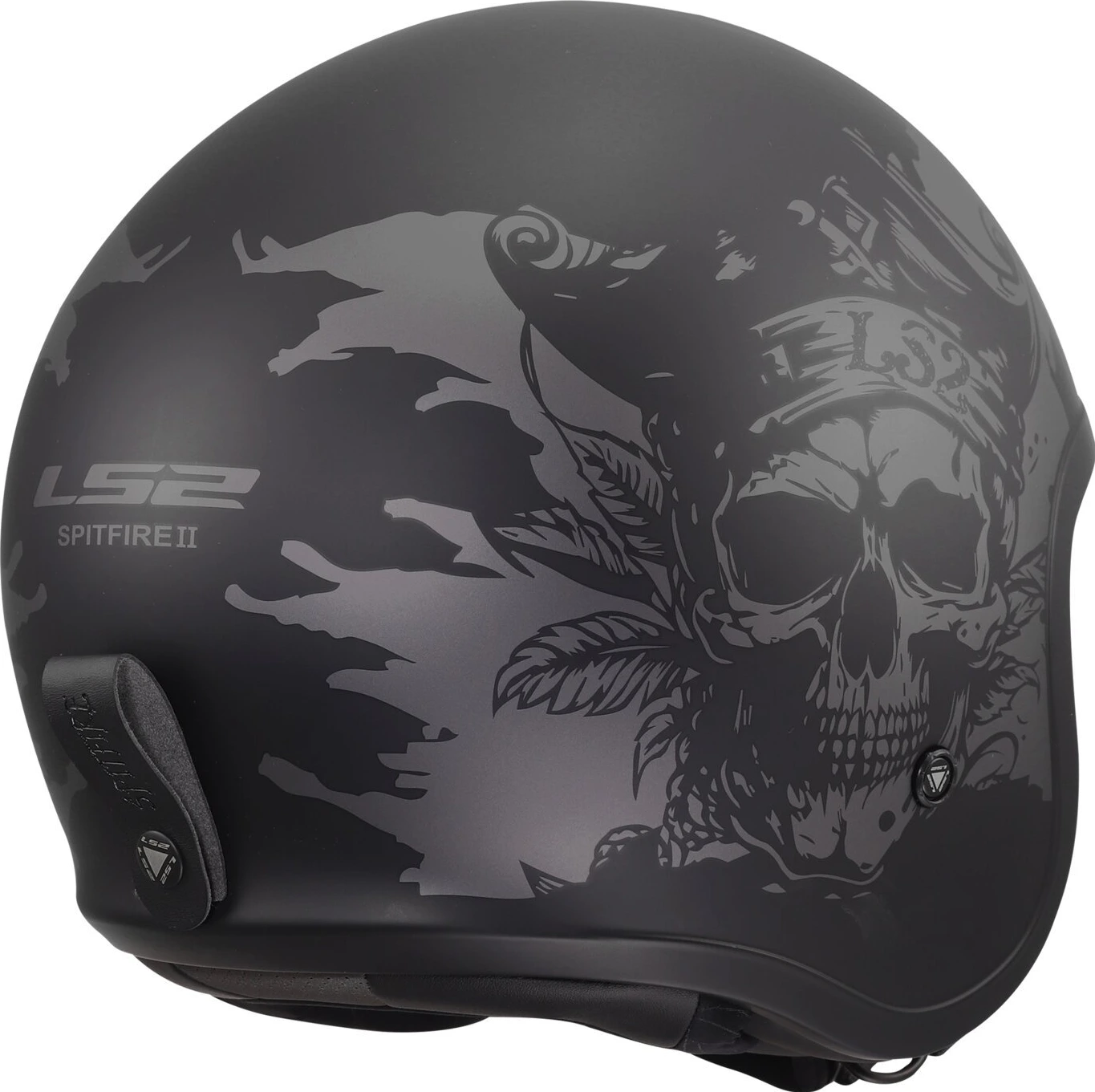 LS2 Spitfire II helmet, willy Black, L, Matte