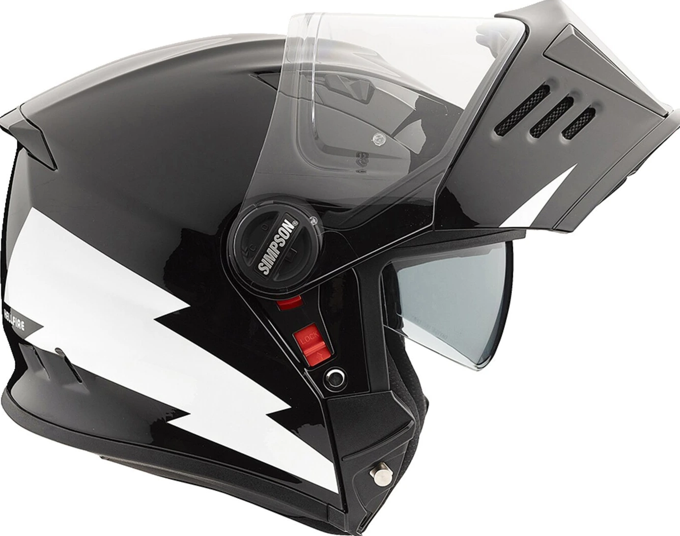 Simpson Darksome helmet hellfire, Black, XL, Gloss