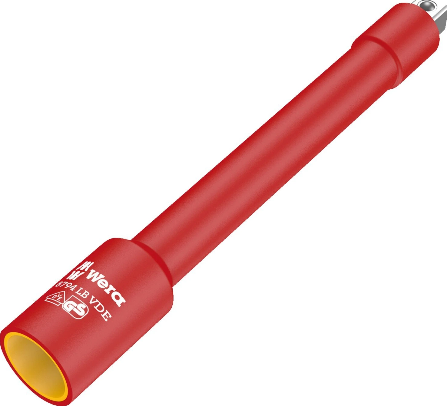 Wera Zyklop VDE extention bar long 3/8" drive. 166mm long, Red