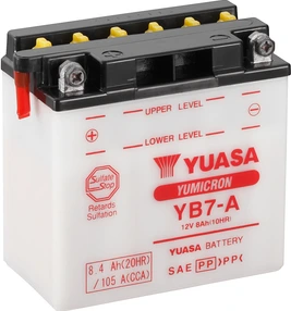 Yuasa BatteryYB7-A (cp) su rūgšties komplektu (5)
