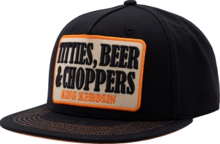 King Kerosin Titties, Beer & Choppers flat cap