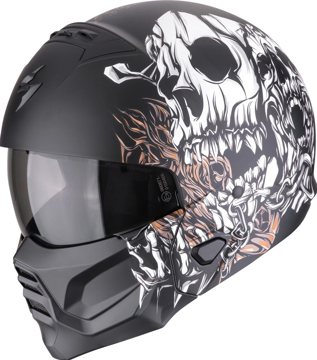 Scorpion EXO-Combat II Genesis, Black, white, gold, L, matt