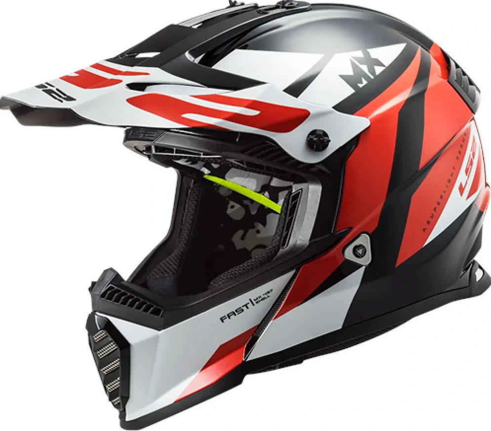 LS2 MX437 FAST EVO MINI CRUSHER helmet - Black Red, S