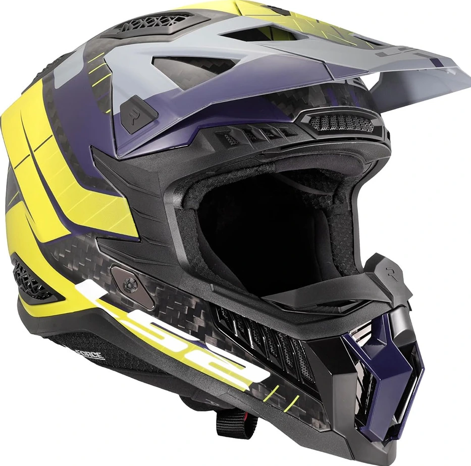 LS2 MX703 C X-FORCE GALUO Helmet - Grey H-V Yellow, S