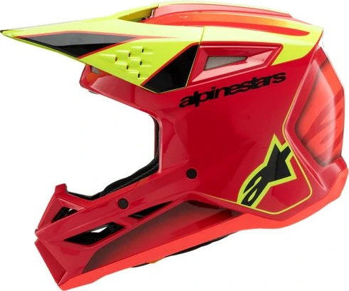 Alpinestars Helmet SM3 Youth Fray Red/Yellow Fluo/Black, YS 48-49cm