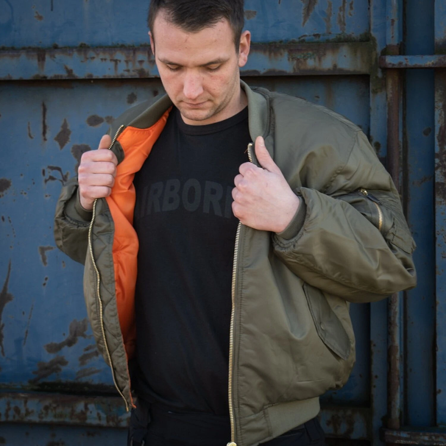 MA-1 Bomber flight jacket, dark green, M
