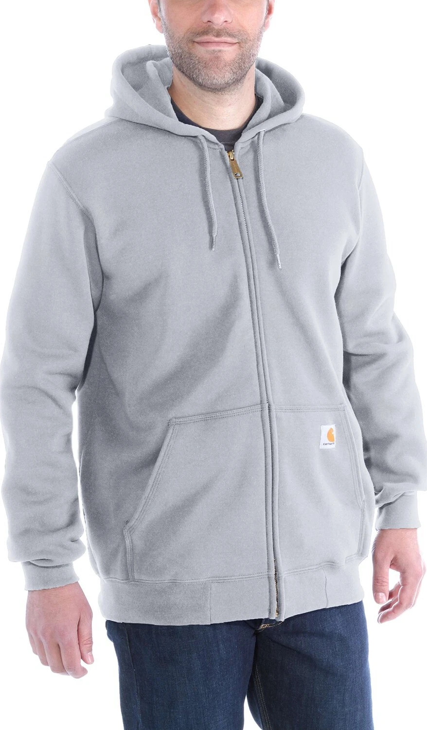 Carhartt Zip Hooded sweatshirt, heather gray, M