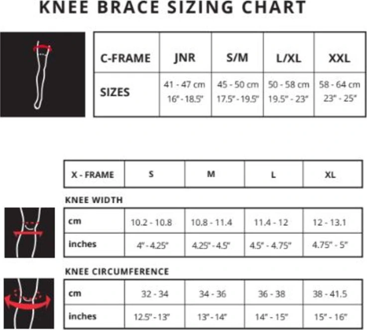 Leatt Knee Brace pair C-Frame Junior