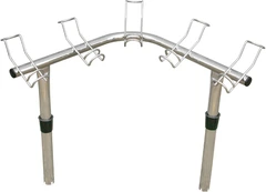 OS ROD HOLDER 5 WAY CORNER RACK STAINLESS STEEL
