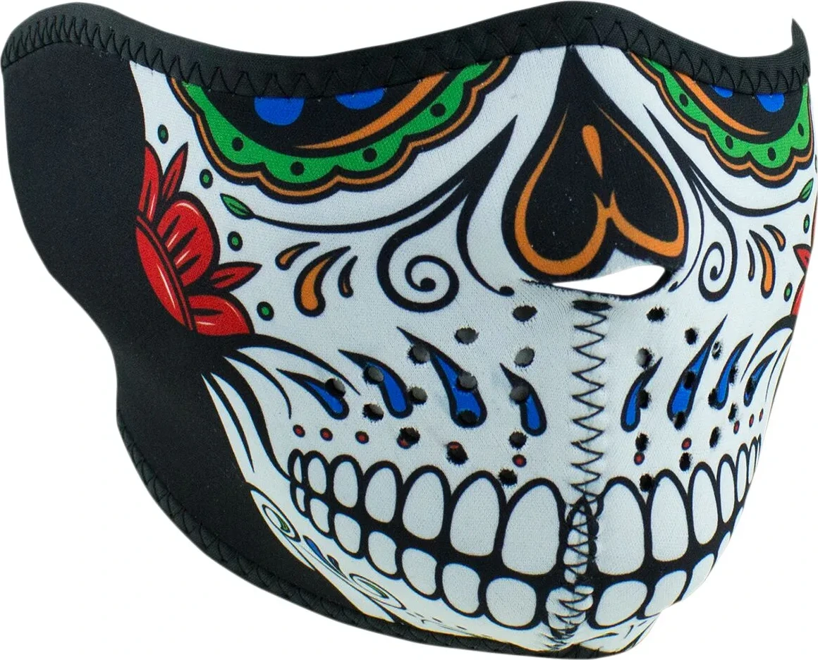 HALF MASK MUERTE SKULL