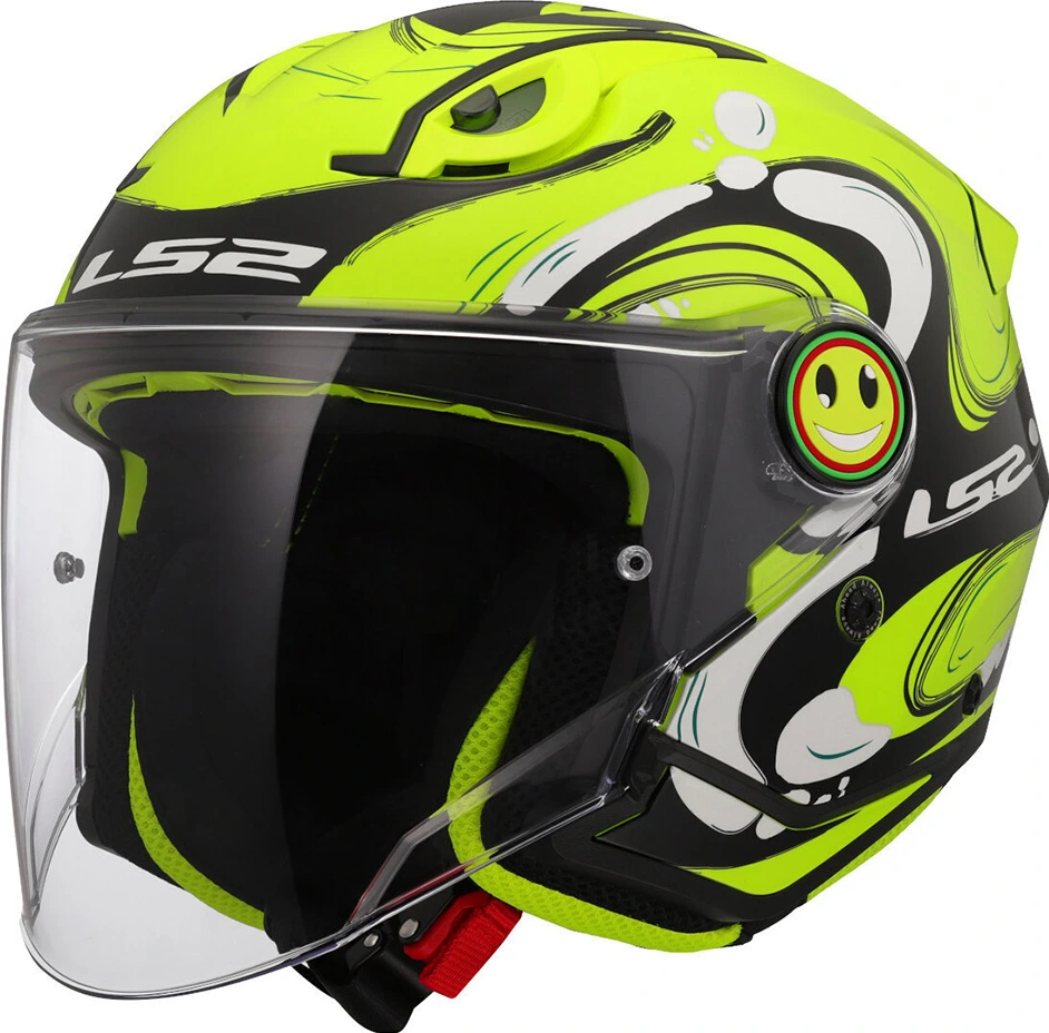 LS2 OF622 FUNNY II GLUP Helmet - Hi-Vis Yellow, L