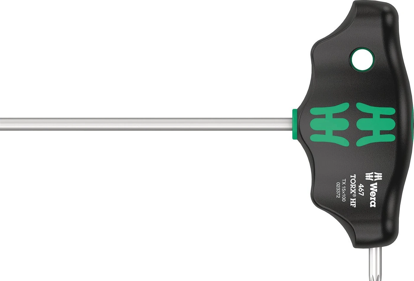 Wera HF T-handle TX15 Torx® driver series 467, Black, 100 mm, Chrome