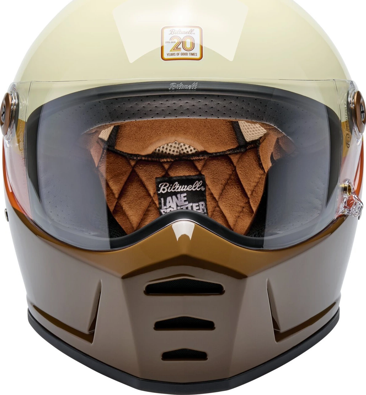 Biltwell Lane Splitter helmet, 20th anniversary Beige, XS, Gloss
