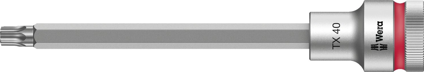 Wera Zyklop 1/2" Torx® socket bit with holding function, 140 mm, Chrome