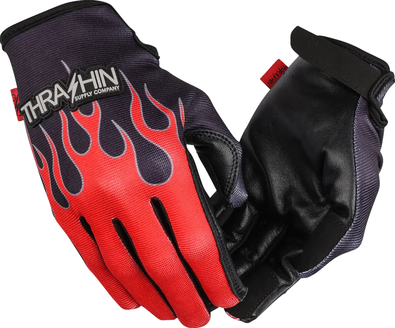 GLOVE FLAME STEALTH LEATHER PALM RED SMALL