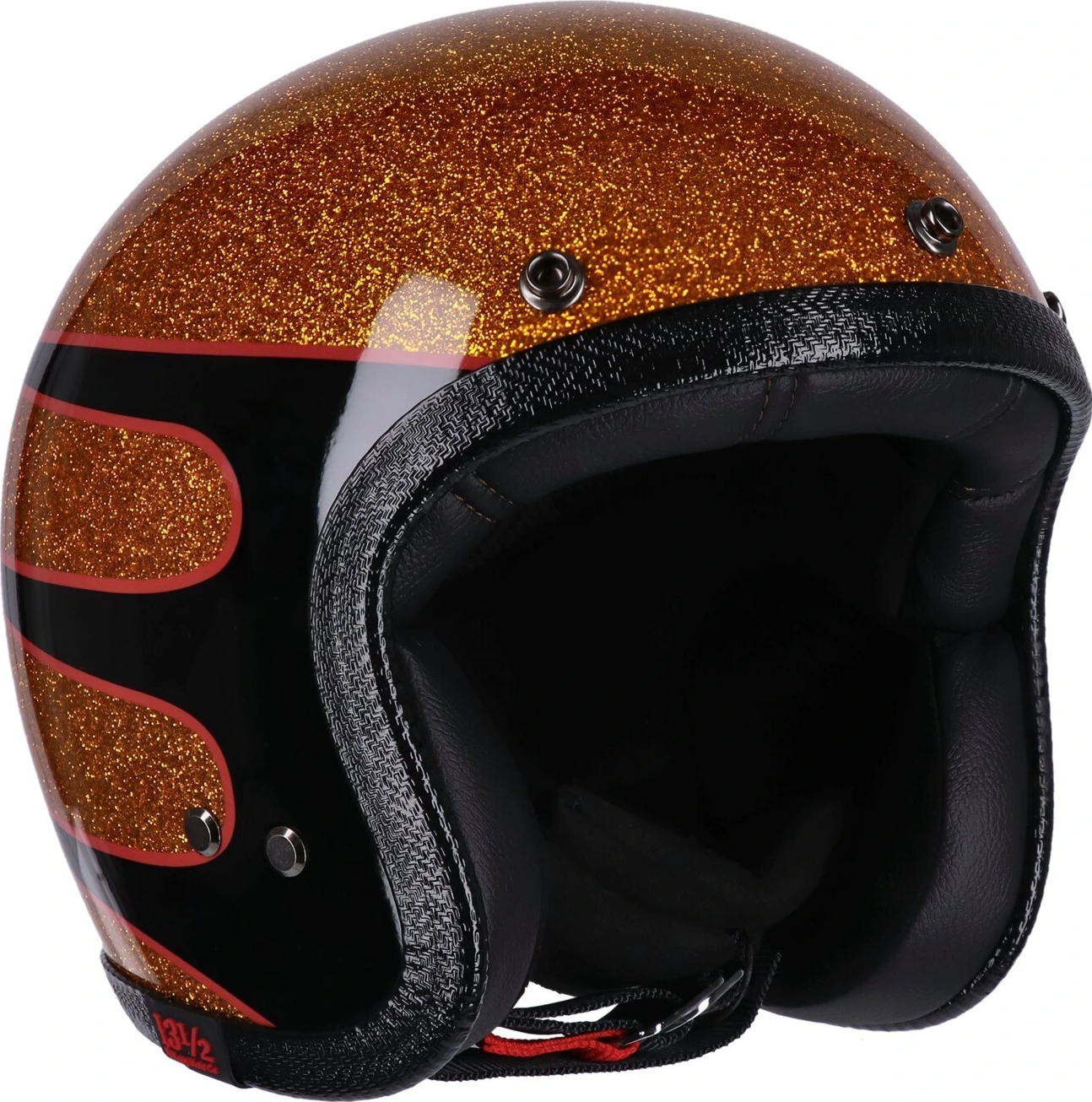 13 1/2 Skull bucket helmet, superior Gold, L, Metal Flake