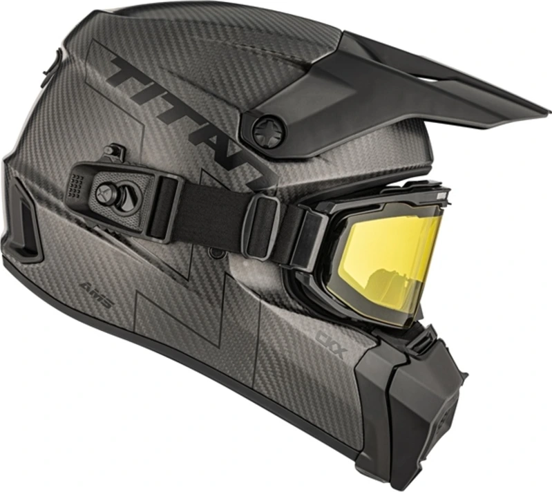 CKX Helmet Titan AMS Matt Carbon + Heated Goggles, S