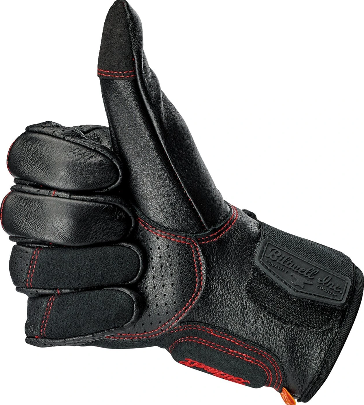 Biltwell Borrego gloves black/redline, XS