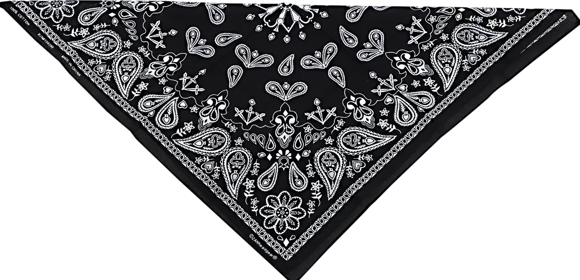 BANDANA COTTON BK PAISLY