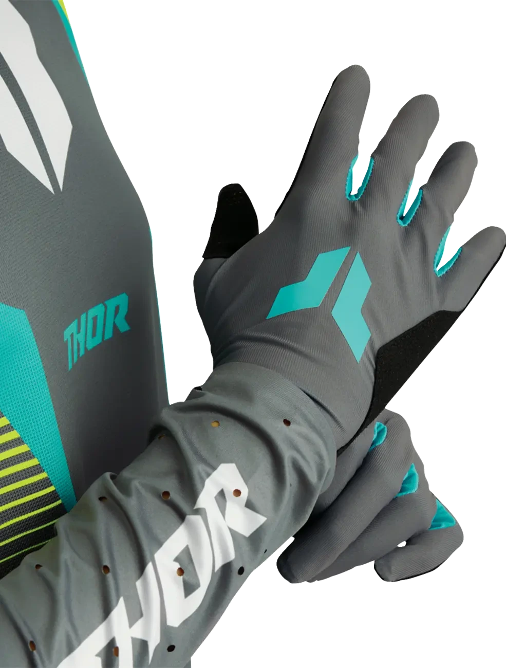GLOVES WMN SPORTMODE ICONIC GY/AQ S
