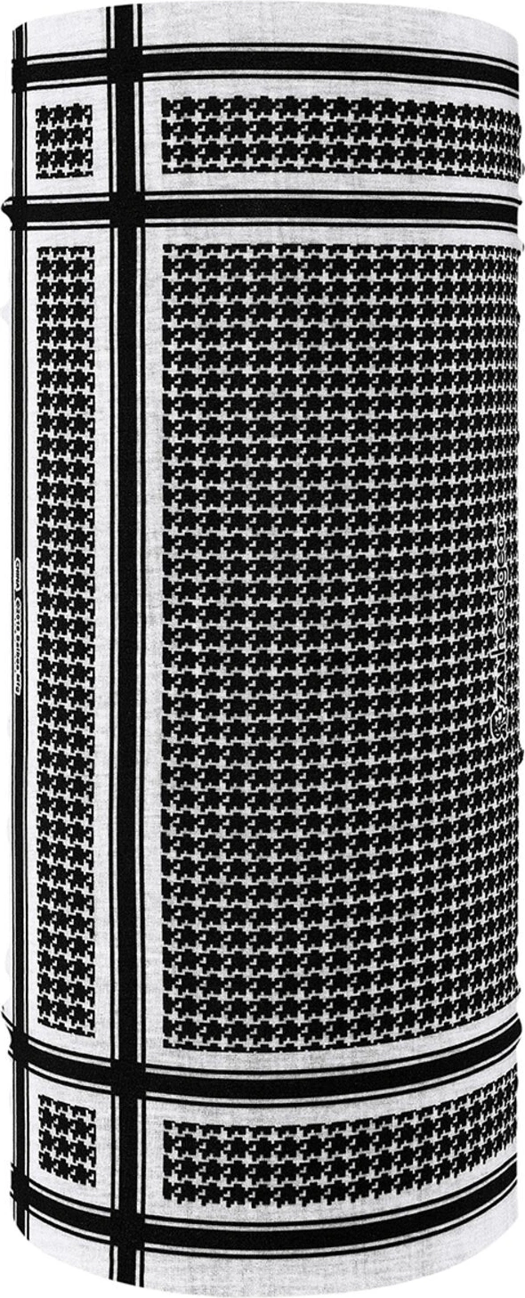ZANheadgear Motley Tube polyester houndstooth, black, white, One size fits most