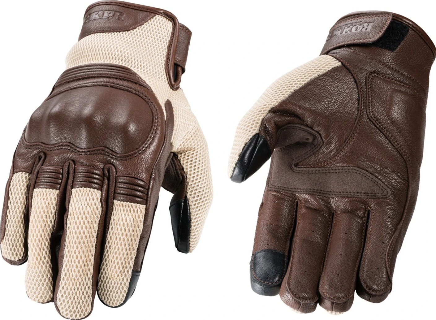 Rokker Austin mesh gloves, Beige, S